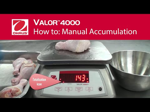 Sumowanie (ręczne) przy użyciu wagi do żywności OHAUS z serii Valor™ 4000