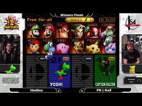 Smash 64: Hotline (Yoshi) V FN | KaZ (Pikachu/Falcon) - Shattered 96 Tourney
