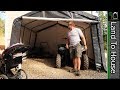 I looked around for a way to store the ATV and lawnmower and other random things around the house. The Shelterlogic Shed in a Box seemed like the best option for a quick setup. This shed was a tough install but now that it is up I am happy with it