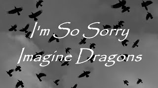 I&#39;m So Sorry - Imagine Dragons - Lyrics