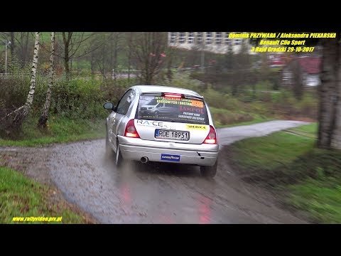 Dominik PRZYWARA / Aleksandra PIEKARSKA - Renault Clio Sport 3 Rajd Grodzki 29-10-2017