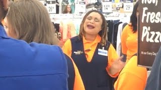 Walmart Cashier Stuns Shoppers Singing National Anthem After Son Gets Deployed