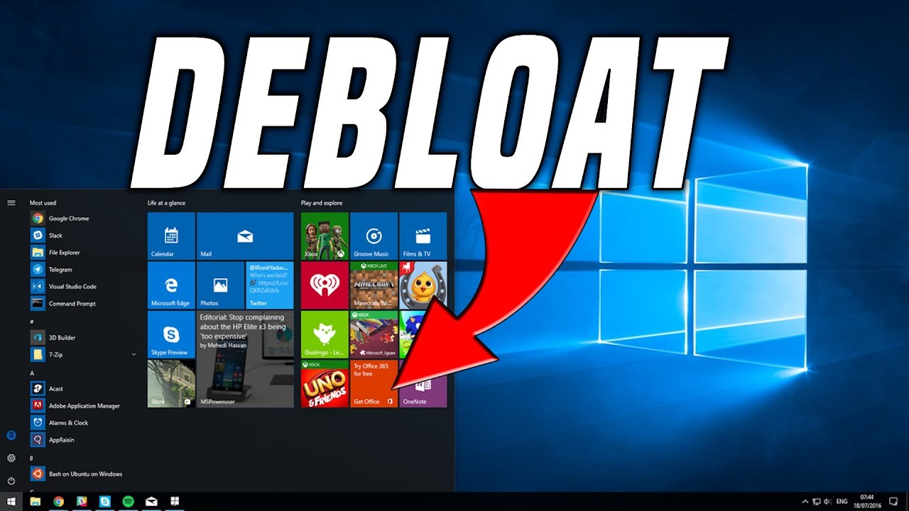 Debloat Windows 10