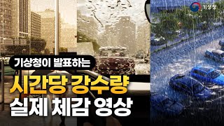 기상청에서 예보하는 시간당 강수량은 실제로 어느 정도일까?