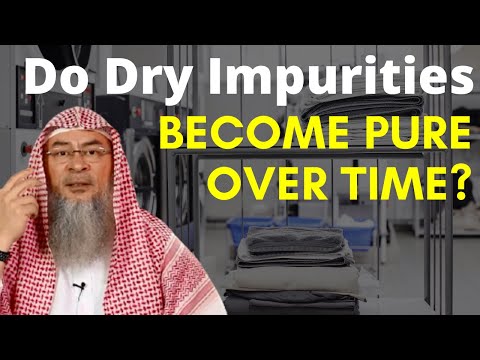 Ruling on an impurity that has dried up without being washed, does it become pure over time? |Assim