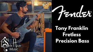 Video thumbnail for Fender Tony Franklin Fretless Precision Bass Demo by Safe Haven Music