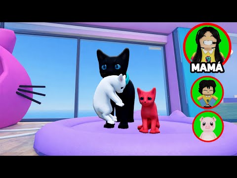 Me convierto en MAMÁ GATO en roblox y le OCURRE algo terrible a mis hijos 💀 | paolazgames