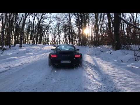 Porsche Carrera 4S vs Audi R8 V10 Quattro in the SNOW