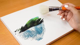 How to Draw a Waterfall / Acrylic Painting Tutorial for Beginners