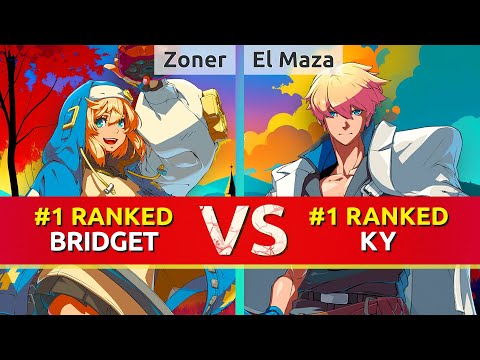 GGST ▰ Zoner | Kshuewhatdamoo (#1 Ranked Bridget) vs El Maza (#1 Ranked Ky). High Level Gameplay