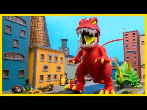 ¡Desafiando a los feroces Dinosaurios! 🦖🔥 Hot Wheels City en Español |Dinosaurios Para Niños Español