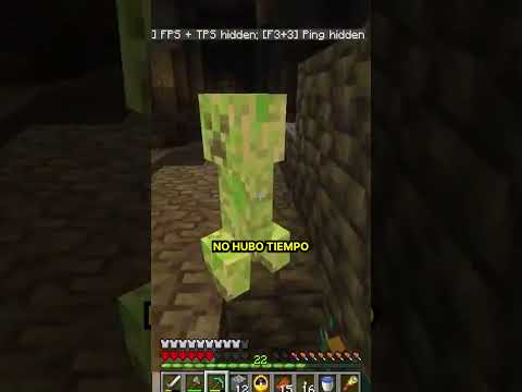 Un creeper casi termina mi Hardcore 💥  #minecraft #hardcore