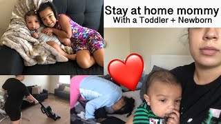Day in the life as a stay at home mom of 2 | toddler and newborn