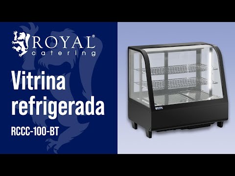 vídeo - Vitrina refrigerada - 100 L - Royal Catering - 3 niveles - negro