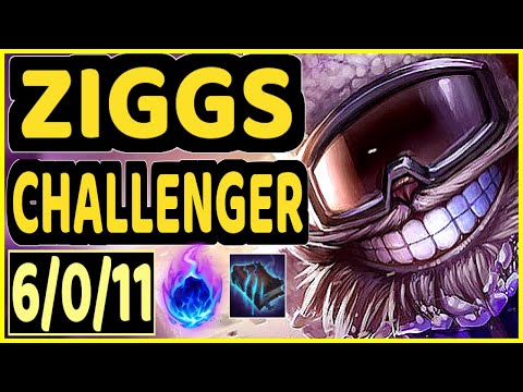 ACHUU (ZIGGS) - 6/0/11 KDA CHALLENGER GAMEPLAY - EUW