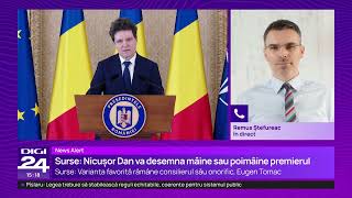 Nicușor Dan, așteptat să desemneze premierul săptămâna aceasta. Tomac, în continuare favorit