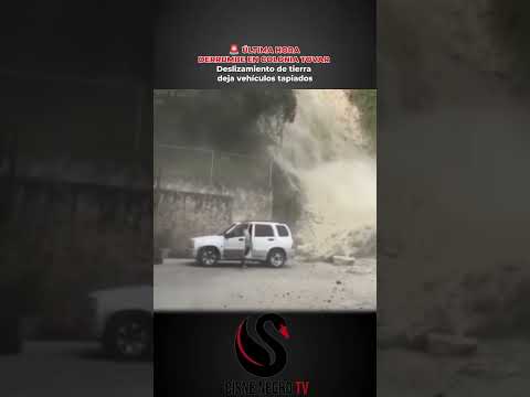 DERRUMBE EN COLONIA TOVAR / Deslizamiento de tierra en el sector La Ballesta deja vehículos tapiados