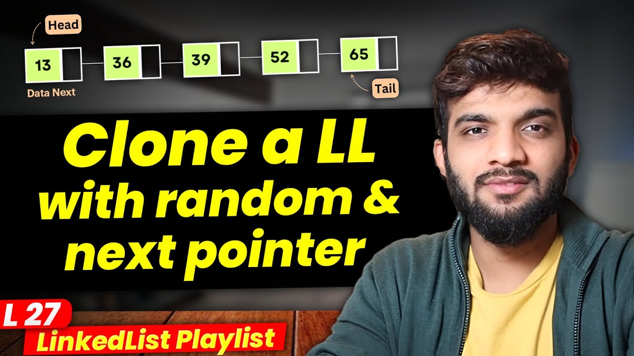 L27. Clone a LinkedList with Next and Random Pointers | Copy List with Random Pointers