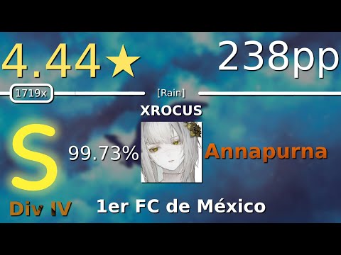 osu!catch MX (Div IV) | Annapurna | 4.44⭐AAAA vs. Morimori Atsushi - Xrocus [Rain] 99.73% FC 238pp