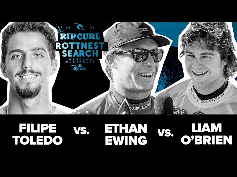 Filipe Toledo / Ethan Ewing / Liam O'brien HEAT REPLAY Rip Curl Rottnest Search Seeding Round