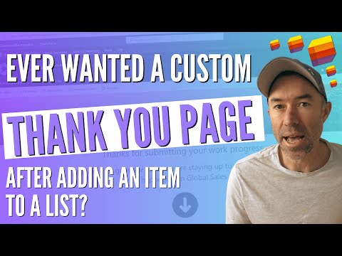 Create a custom SharePoint Landing Page after an item is submitted to a list. Create a custom SharePoint Landing Page after an item is submitted to a list.