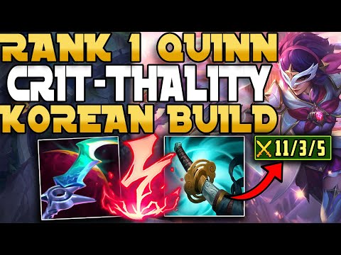Rank 1 Quinn Plays NEW Korean Crit-thality Eclipse Quinn Build! (MAXIMUM MOVESPEED)