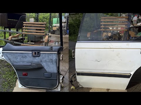 Nissan Bluebird Maxima II (PU11) rear left door (assembly, tested) exterior+interior (for sale eBay)