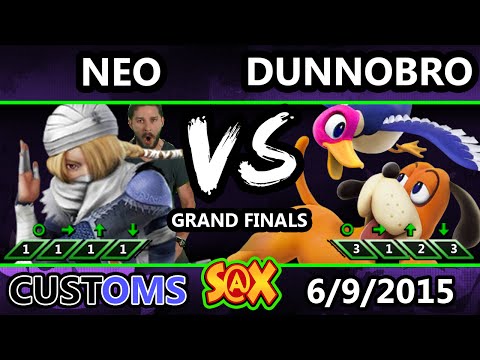 S@X 101 Customs - DunnoBro (Duck Hunt) Vs. Neo (Sheik) SSB4 Grand Finals - Smash Wii U - Smash 4