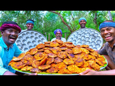 KARI IDLI | Meat Inside Idli Recipe Cooking In village | Stuffed Idli Recipe | Mutton keema Recipe