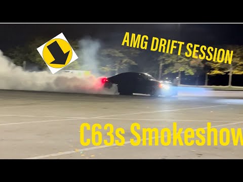 C63 S 700HP FIRST DRIFT SESSION (LOUD AF DOWNPIPES MUST HEAR)