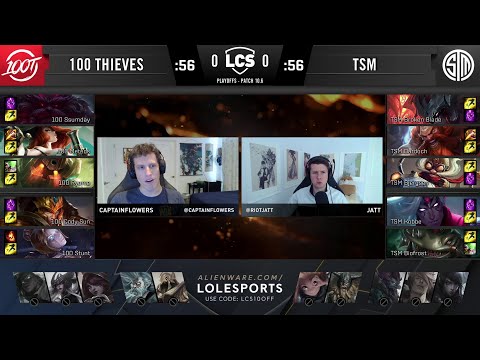 TSM vs 100, Game 1 - 2020 LCS Spring Playoffs - Team SoloMid vs. 100 Thieves