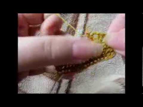 Maranta i szydełko - wachlarzyk z czterech słupków przedzielonych dwoma oczkami łańcuszka