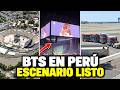 BTS RUMBO A PERÚ: ESCENARIO CASI LISTO EN SAN MARCOS ¿PANTALLAS LATERALES?