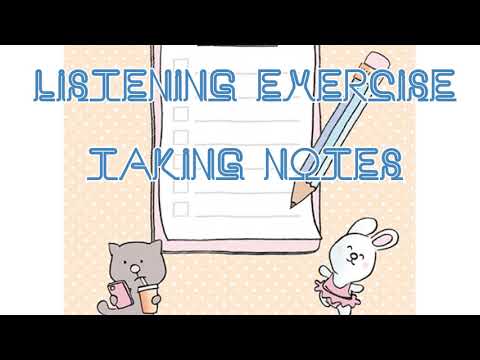 Listening comprehension - Taking Notes - A2
