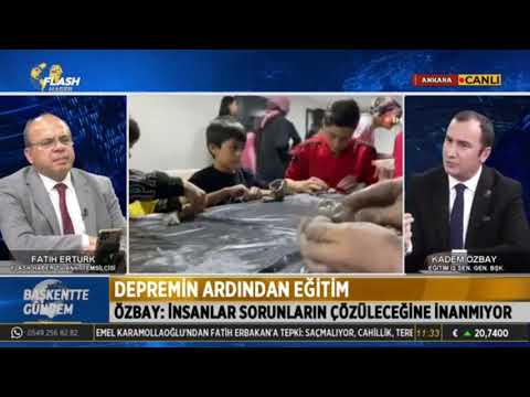 Genel Başkanımız Kadem Özbay, Flash Haber TV`de, Fatih Ertürk`ün hazırlayıp sunduğu, 