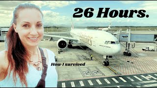 Emirates Flight Review-26 Hour Trip From Cape Town To Sydney / A 380 Tour / Long Haul Flight Guide