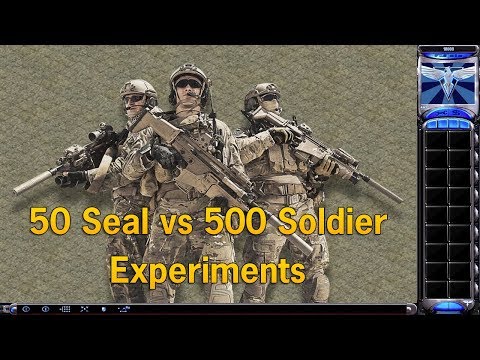 Red Alert 2 & Yuri's Revenge - 50 Seal vs 500 Soldier - Experiments