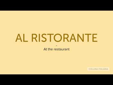 EM ITALIANO - Vocabulário Italiano - No restaurante