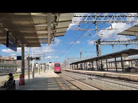 FRECCIAROSSA 1000 Udine-Napoli C.le in ARRIVO alla stazione di Roma Tib. [ultimo video dell'Anno]