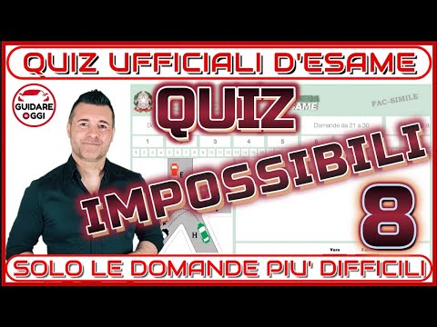 QUIZ IMPOSSIBILI  #8 - 3 DOMANDE DELL’ESAME TEORICO DELLA PATENTE CON UN’ALTA PERCENTUALE D’ERRORE