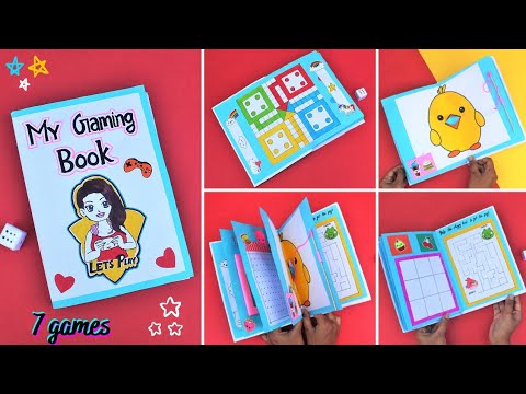 7 Paper Games in a Book/How to make Cute Gaming Book/DIY Easy & Funny Paper Games/Paper Game book