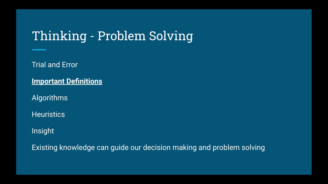 Chapter 8 - Thinking, Language, and Intelligence - Google Slides