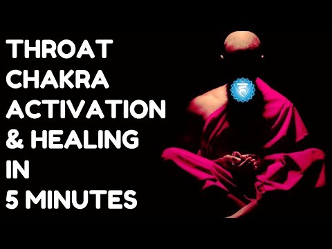 THROAT CHAKRA ACTIVATION & HEALING IN 5 MINUTES : FAST DETOX, IMPROVE VOICE !