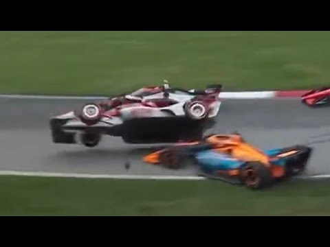 Marcus Ericsson Airborne Crash - 2023 Honda Indy 200