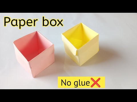 DIY paper box|Easy origami paper box|How to make paper box without glue|No glue paper craft|DIY box