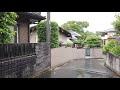 4k rainy day walk from harataima station bamboo temple graveyard abandoned cars