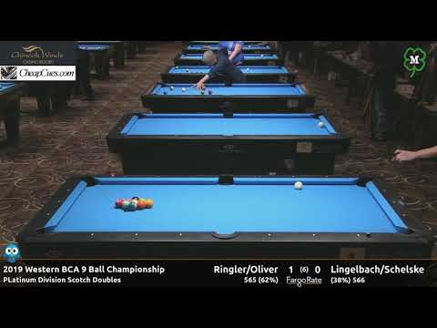 Ringler/Oliver vs Lingelbach/Schelske - Platinum Scotch Doubles - 2019 Western BCA 9 Ball
