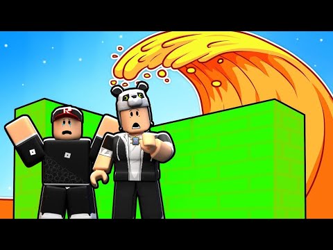 Build to SURVIVE THE LAVA TSUNAMI! Roblox