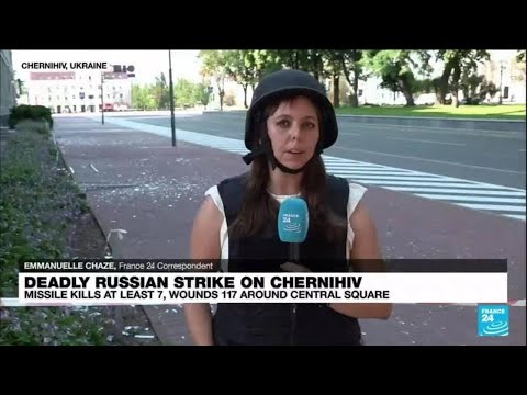 Russia launches deadly missile strike on Chernihiv central square • FRANCE 24 English