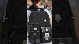 Mochila Escolar Infantil Colegio Urbana Reforzada Para Niñas Color Negro